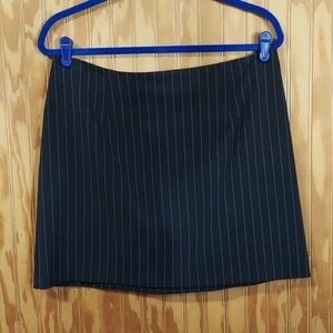 Classic Black Pinstripe Skirt